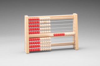 Wissner® active learning - Abacus with 100 balls red / white RE-Wood®