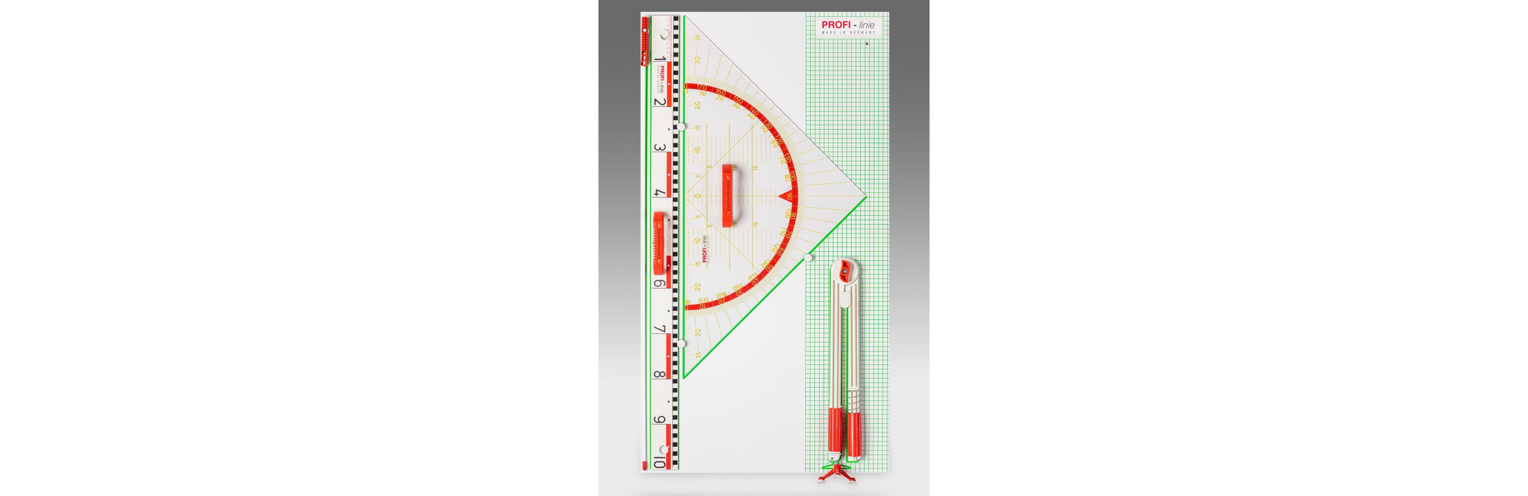 Wissner® active learning - Blackboard Drawing Set PROIFI-linie II ( 80cm Geo square) RE-Plastic®