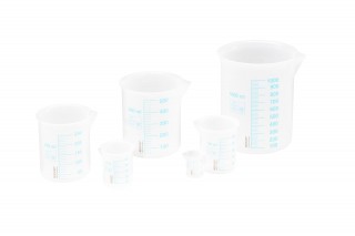 Wissner® active learning - Beaker Set with blue scale (6 pcs) RE-Plastic®