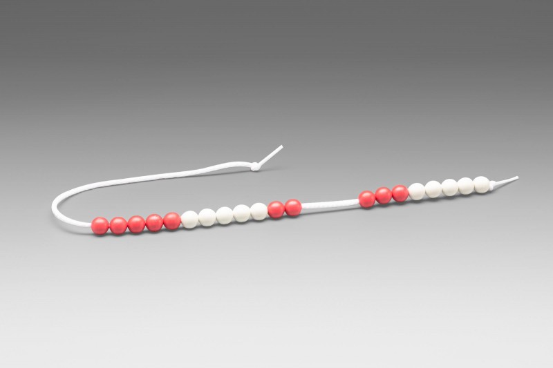 Math Bead String Line 20 Arithmetic bead string red/white - Sustainable Education Resources
