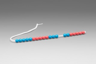Wissner® active learning - 20 Arithmetic bead string red/blue RE-Plastic®