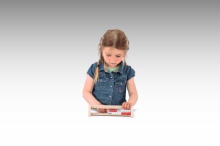 Abacus with 20 balls red / white RE-Wood®