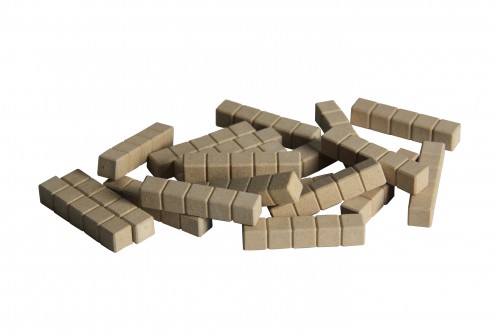 Dienes Base Ten Rods of 5 in natural colours (20 pcs) RE-Wood®