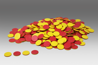 Double sided counters red/yellow 400 pcs