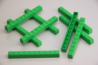 Wissner® active learning - Rods of Ten 50 pcs (green) RE-Plastic®