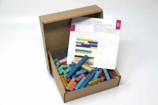 Wissner® active learning - Counting rods in 10 Montessori colours (100 pcs) RE-Wood®